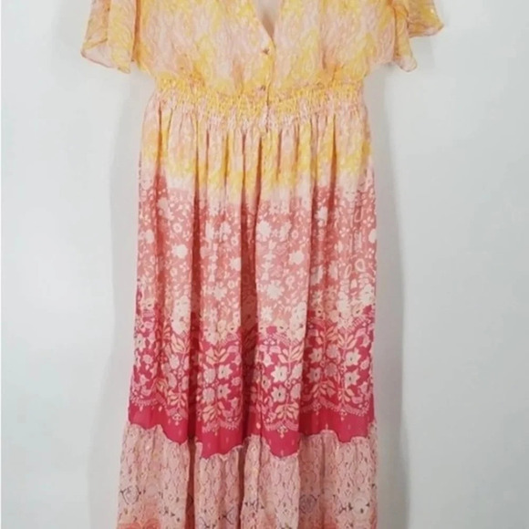 NWT House of Harlow 1960 Floral Metallic Maxi Dress - Picture 9 of 16